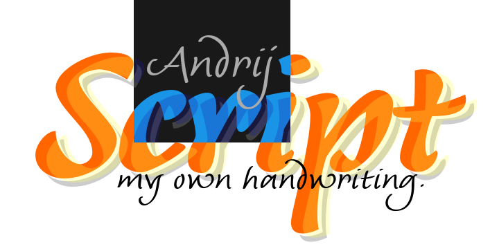 AndrijScript Font Poster 1