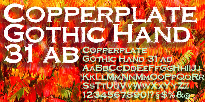 Copperplate Gothic Hand Font Poster 3