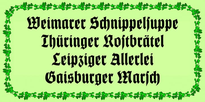 Thannhaeuser Fraktur Font Poster 6