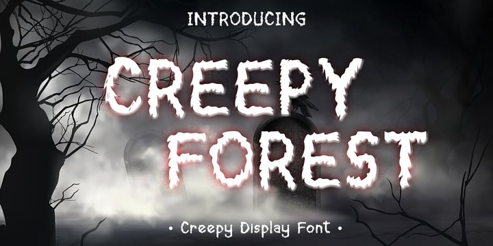 Creepy Forest Font Poster 1