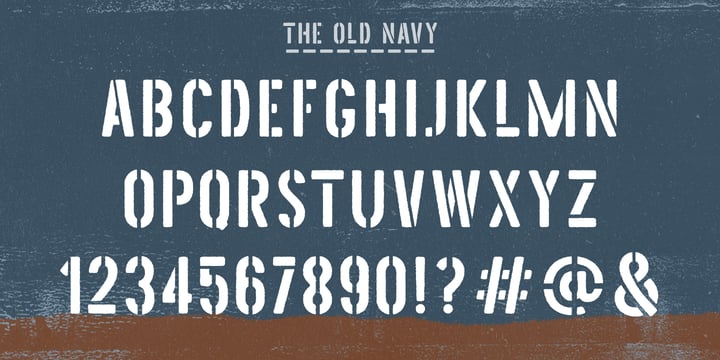 The Old Navy Font Poster 5