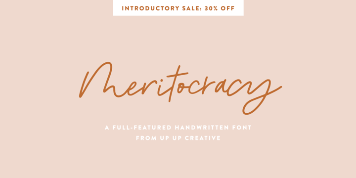 Meritocracy Font Poster 1