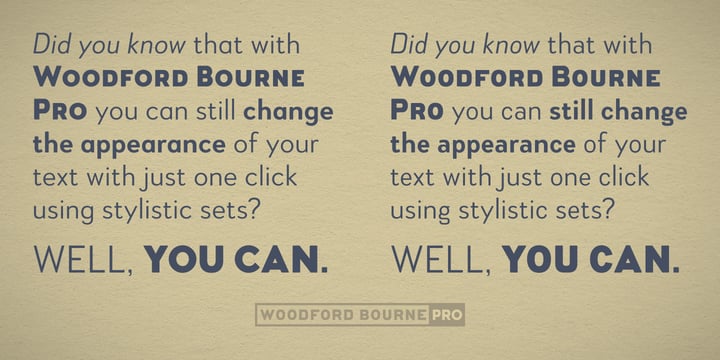 Woodford Bourne PRO Font Poster 6
