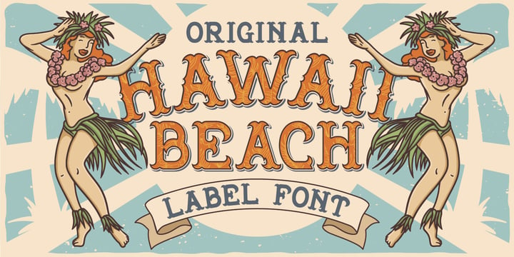 Hawaii Beach Font Poster 1