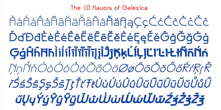 Galexica Font Poster 2