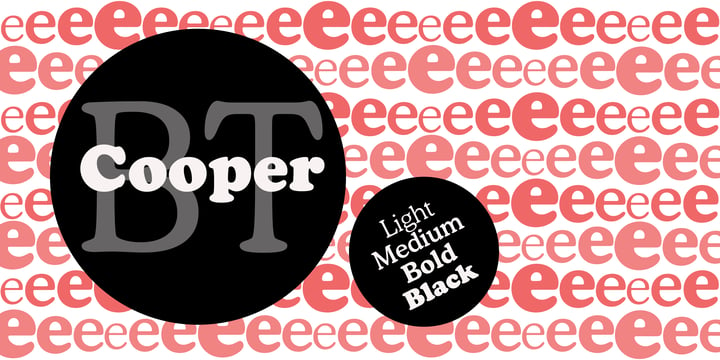 Cooper BT Font Poster 2
