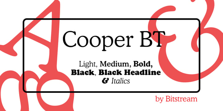 Cooper BT Font Poster 1