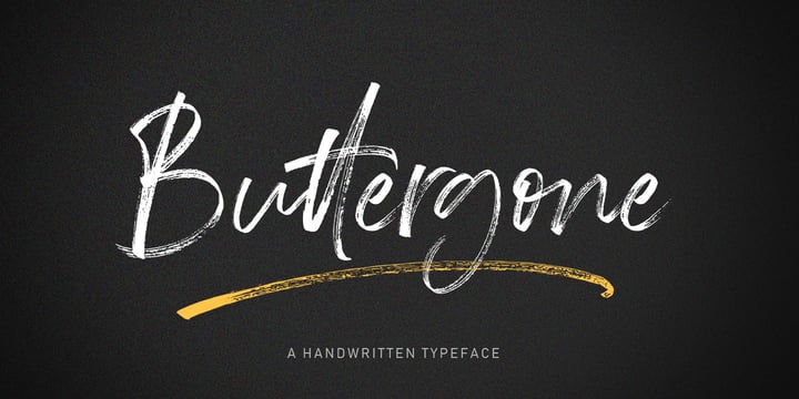 Buttergone Brush Font Poster 1