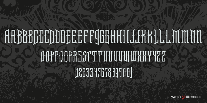 White Wolf Font Poster 2