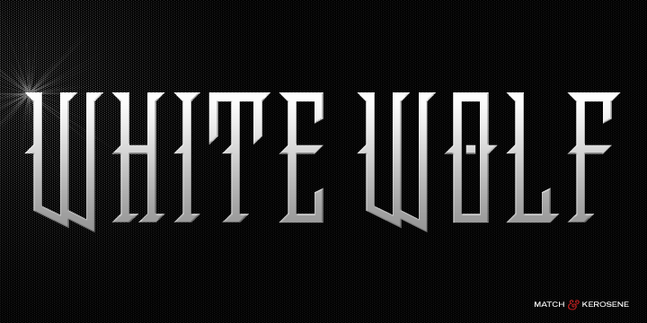 White Wolf Font Poster 3