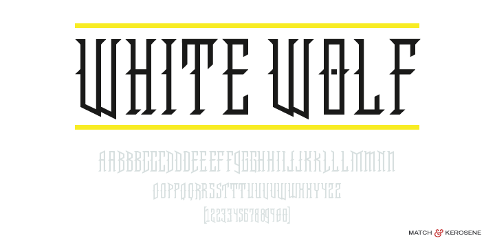 White Wolf Font Poster 1