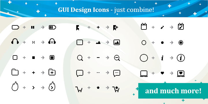 GUI Design Icons Font Poster 1