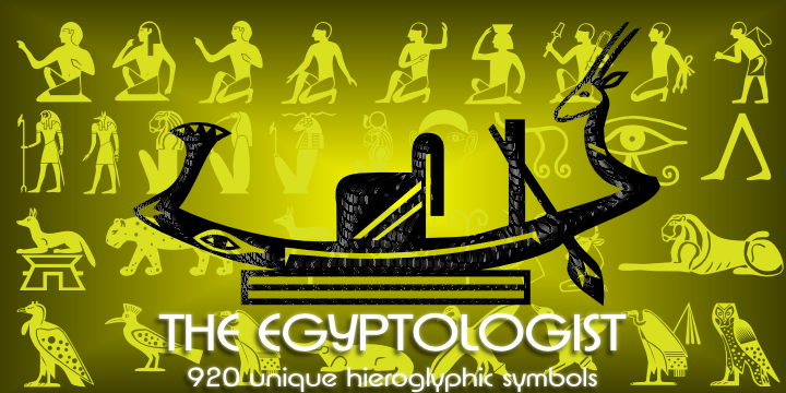 Egyptian Hieroglyphics - The Egyptologist Font Poster 1