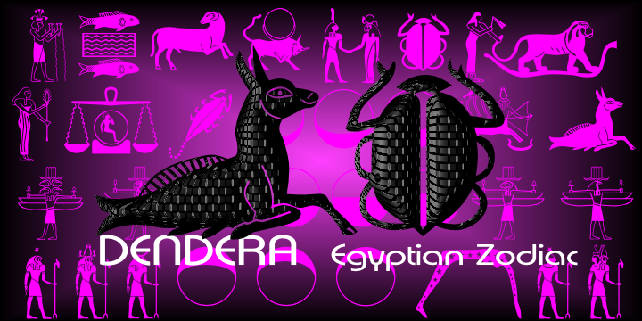 Egyptian Hieroglyphics – Dendera Font Poster 1