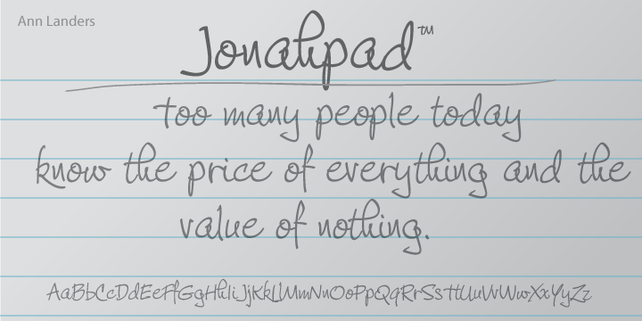 Jonahpad Font Poster 1