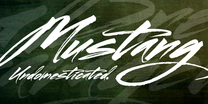 Mustang Font Poster 1