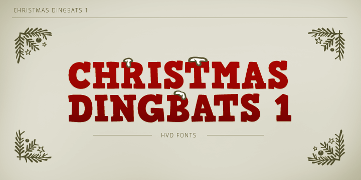 Christmas Dingbats 1 Font Poster 1
