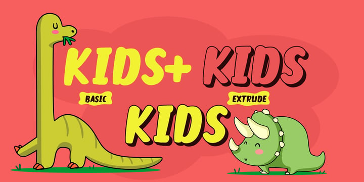 Dino Kids Font Poster 2
