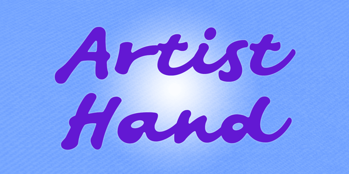 Artist Hand Font Poster 1