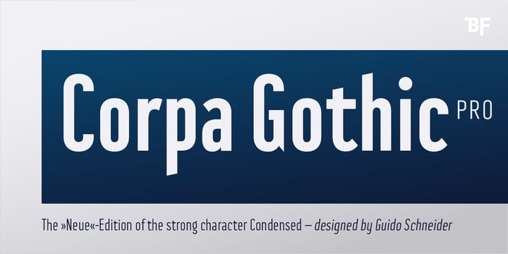 BF Corpa Gothic Pro Font Poster 1
