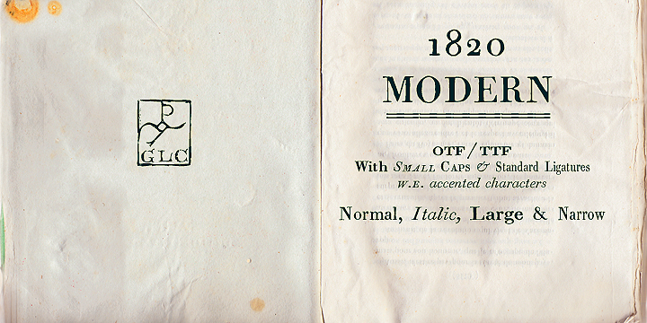 1820 Modern Font Poster 1