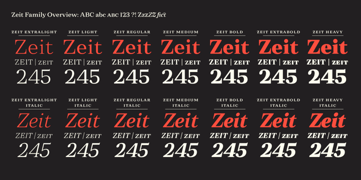 Zeit Font Poster 8