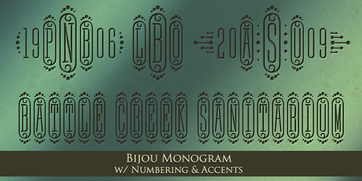MFC Bijou Monogram Font Poster 6
