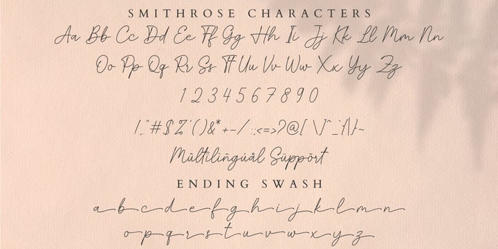 Smithrose Font Poster 14