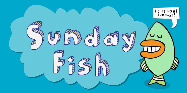 Sunday Fish Font Poster 1
