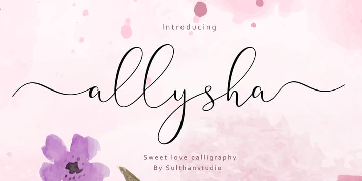 Allysha Script Font Poster 1