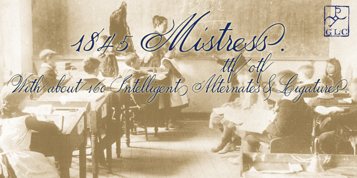 1845 Mistress Font Poster 1