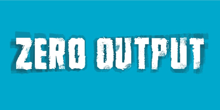 Zero Output Font Poster 1