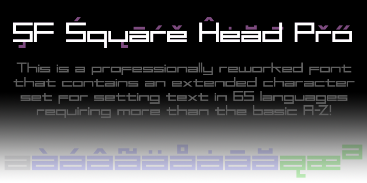 SF Square Head Pro Font Poster 1