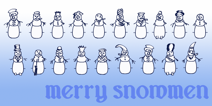 Merry Snowmen Font Poster 1