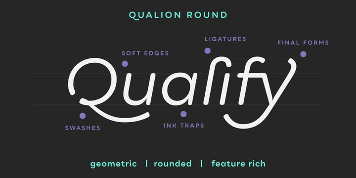 Qualion Round Font Poster 11