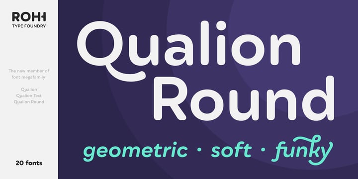 Qualion Round Font Poster 1