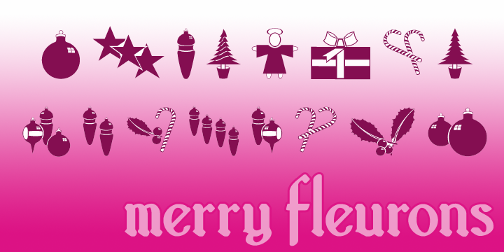 Merry Fleurons Font Poster 1