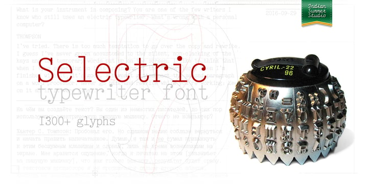 Selectric Font Poster 1