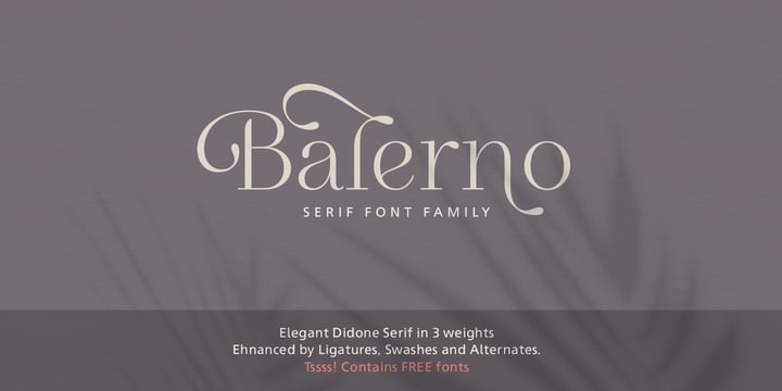 Balerno Serif Font Poster 1