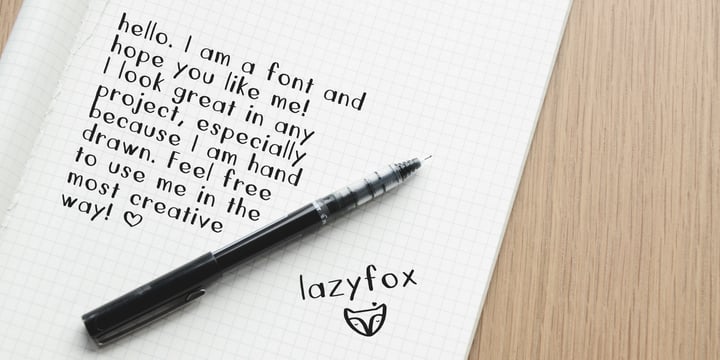 Lazy Fox Font Poster 2
