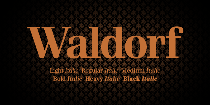 Waldorf Pro Font Poster 1