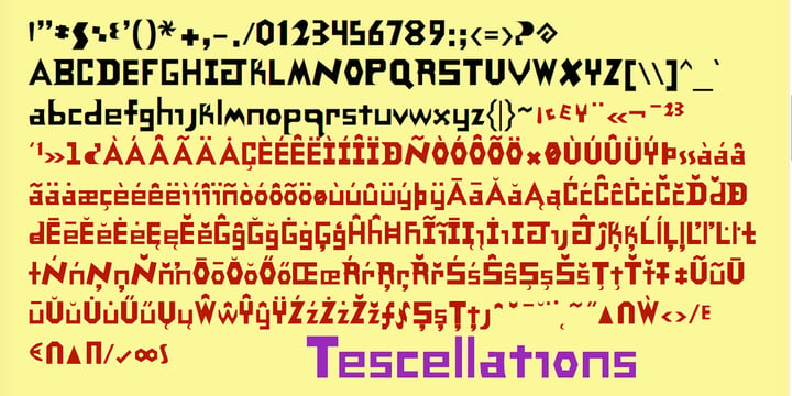 Tescellations Font Poster 3
