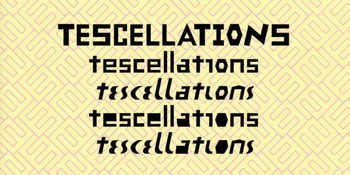 Tescellations Font Poster 2