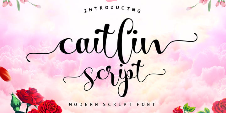 Caitlin Script Font Poster 1