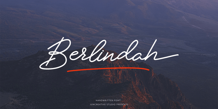 Berlindah Monoline Font Poster 1