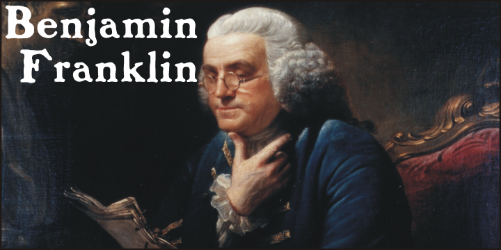 Benjamin Franklin Font Poster 1