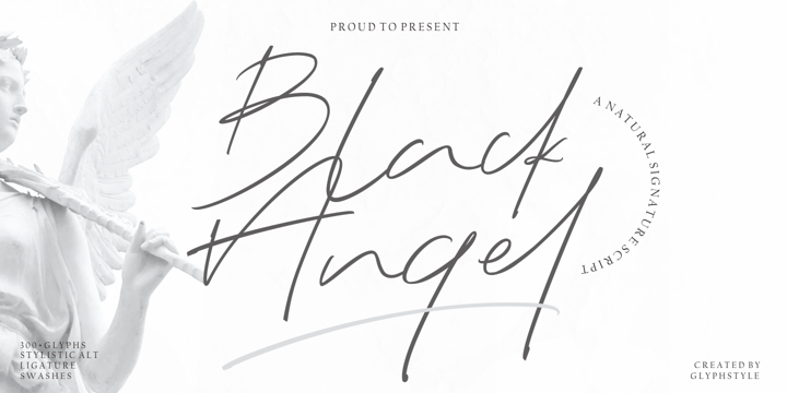 Black Angel Font Poster 1