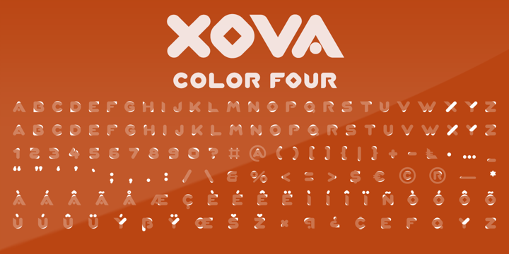 Xova Layered Font Poster 8