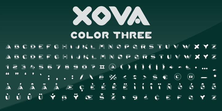 Xova Layered Font Poster 7