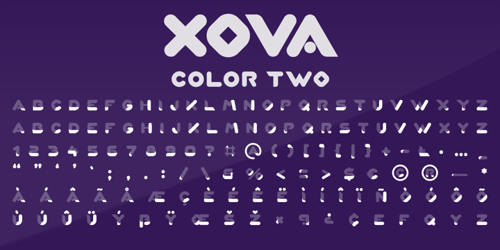 Xova Layered Font Poster 6
